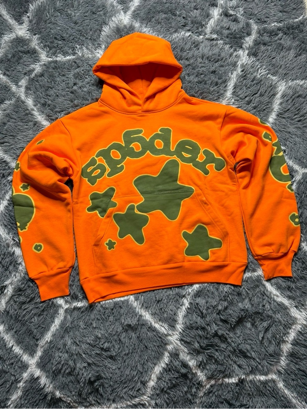 Sp5der - Beluga Hoodie "Orange" Size S